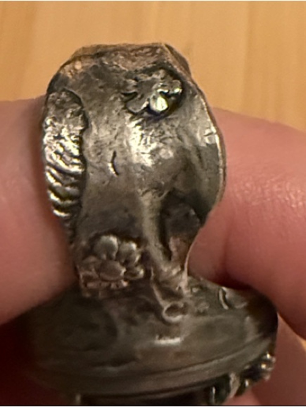 Silpada Olive-Green Faceted Oval Gemstone Ring - Picture 3 of 3